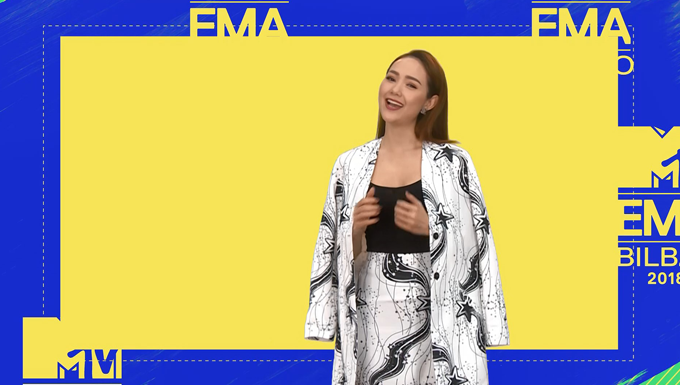 Minh Hằng kêu gọi bình chọn tại MTV EMA 2018